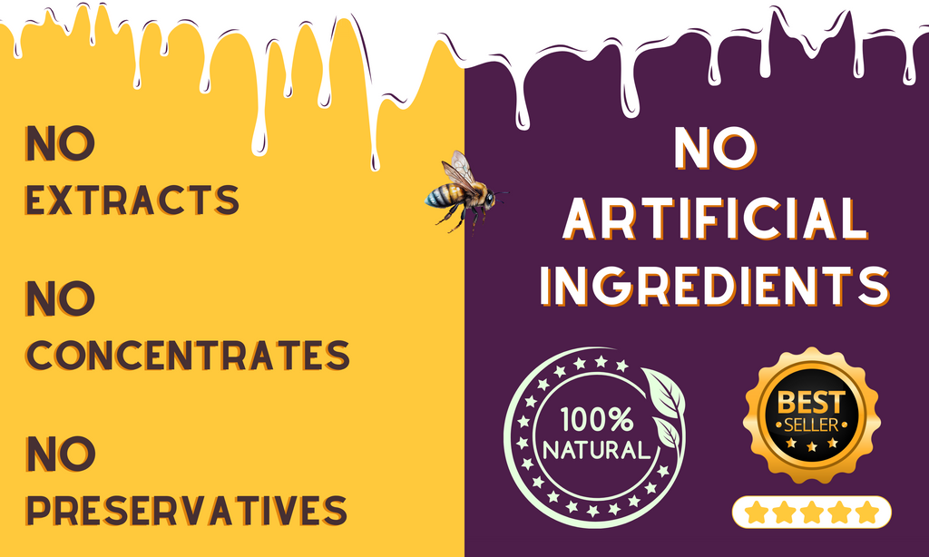 All Natural, Raw honey infused with whole ingredients without anything artificial. 